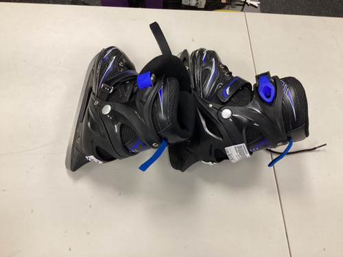 Vist Large View of Product Image Which is Used OBENSKY ICE SKATES Boys Softboot Skate Black And Navy Blue Adjustable