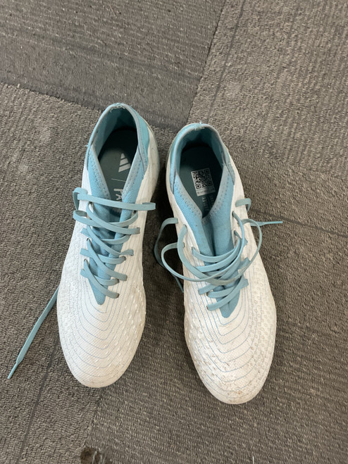 Vist Large View of Product Image Which is Used Adidas Soccer Cleats White Senior 11