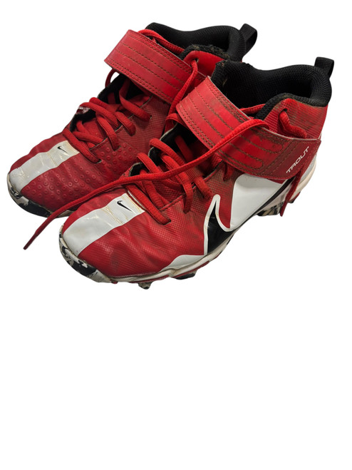 Vist Large View of Product Image Which is Used Nike TROUT BB/SB Cleats White/Black/Red Junior 04.5