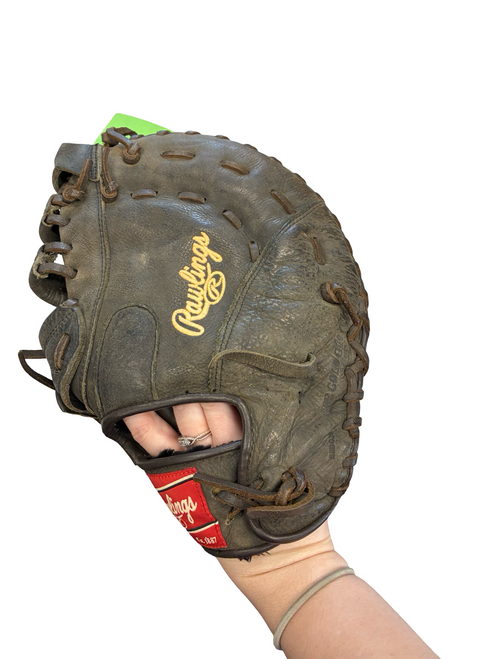 Vist Large View of Product Image Which is Used Rawlings PREMIUM SERIES BB/SB First Base LH Throw Black 12 1/2"