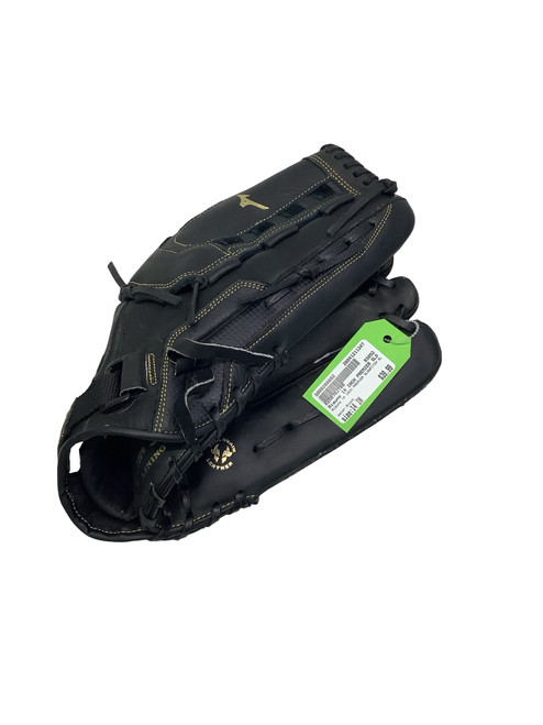 Vist Large View of Product Image Which is Used Mizuno 14 INCH PREMIER SLOWPITCH GLOVE BB/SB Glove RH Throw Black 14"