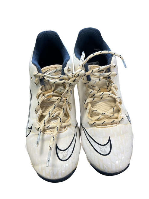 Vist Large View of Product Image Which is Used Nike HYPERDIAMOND BB/SB Cleats White And Navy Blue Junior 04