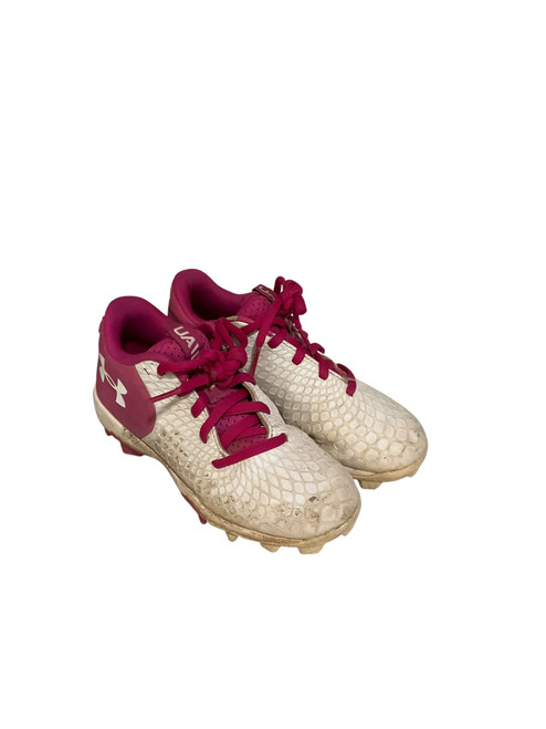 Vist Large View of Product Image Which is Used Under Armour 13K SB CLEATS BB/SB Cleats Pink Youth 13.0