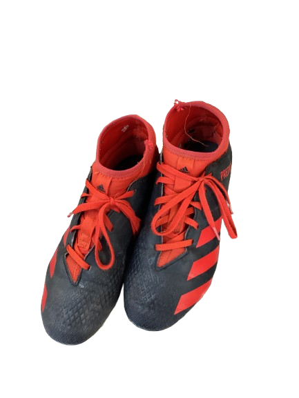 Vist Large View of Product Image Which is Used Adidas Soccer Cleats Red Junior 04.5