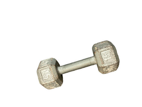 Vist Large View of Product Image Which is Used Hex Dumbbell (Each) 15 lb