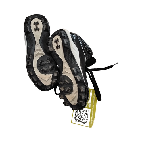 Vist Large View of Product Image Which is Used Under Armour LEADOFF 4 BB/SB Cleats Black Youth 10.0