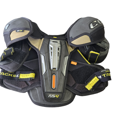 Vist Large View of Product Image Which is Used CCM TACKS AS-V SHOULDER PADS LG Junior Shoulder Pads LG