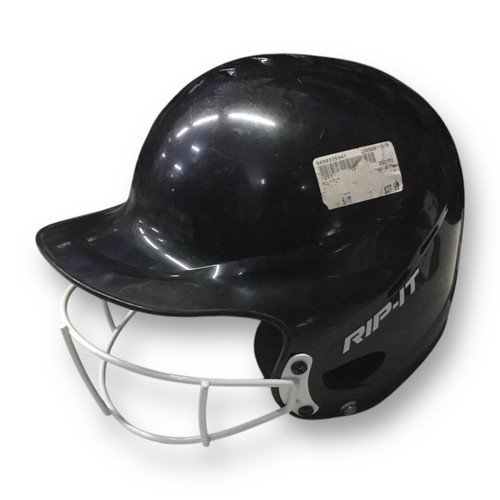 Vist Large View of Product Image Which is Used RIP-IT Batting Helmet w/Mask Black S/M 11375-S000335941