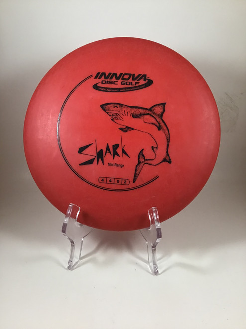 Vist Large View of Product Image Which is Used Innova DX SHARK Disc Golf Mid Range Red 174g