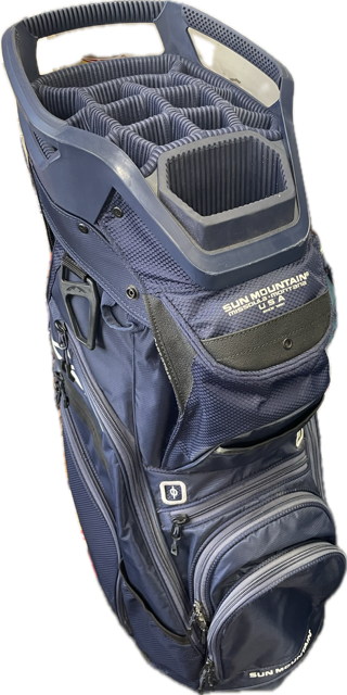 Vist Large View of Product Image Which is Used Sun Mountain C130 Mens Cart Bag Navy Blue