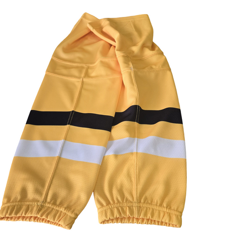 Vist Large View of Product Image Which is Used 22INCH HOCKEY SOCKS Hockey Sock Black And Gold 22"