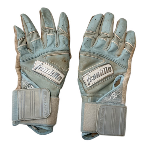 Vist Large View of Product Image Which is Used Franklin BB/SB Batting Gloves Sky Blue MD