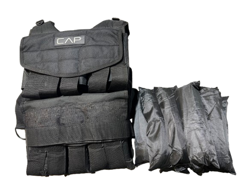 Vist Large View of Product Image Which is Used Cap ADJ. WEDIGHTED VEST 40LB - 150 LB Weight Vest