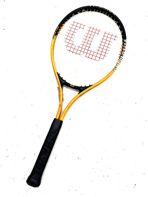 Vist Large View of Product Image Which is Used Wilson TITANIUM Adult Tennis Racquet Orange Unknown