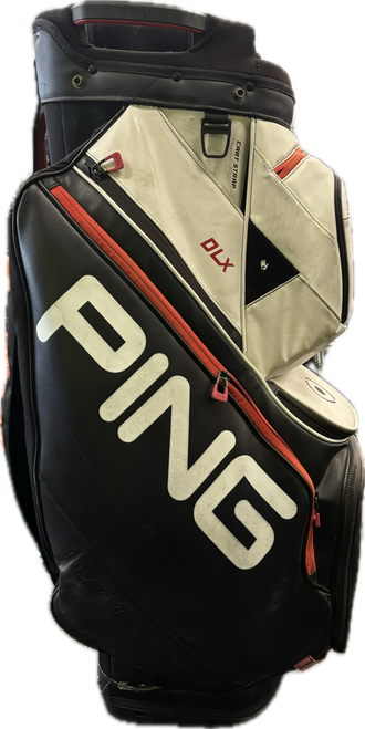 Vist Large View of Product Image Which is Used Ping DLX CART BAG Mens Cart Bag White/Black/Red