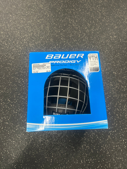 Vist Large View of Product Image Which is Used Bauer PRODIGY HELMET NEW YOUTH Helmet Cage Combo Black One Size