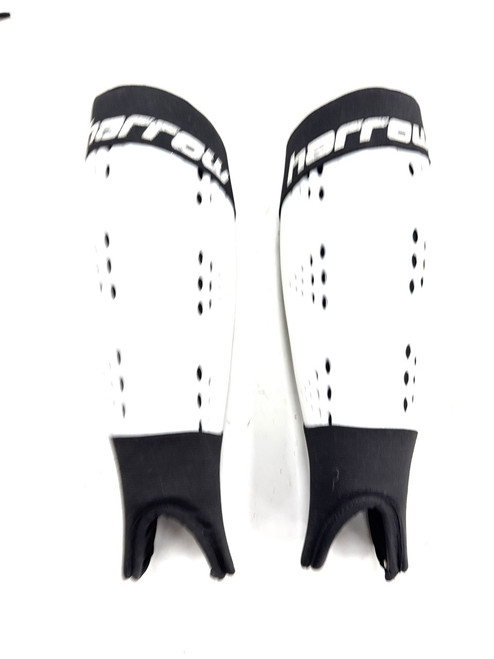 Vist Large View of Product Image Which is Used Harrow SHINS FH Shin Guards White 10"