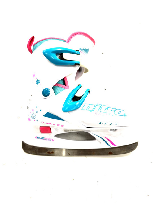 Vist Large View of Product Image Which is Used Lake Placid ADJ 1-4 Girls Softboot Skate White Adjustable