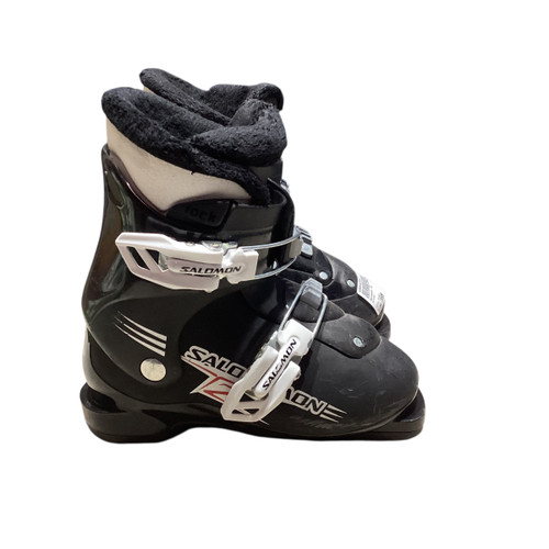 Vist Large View of Product Image Which is Used Salomon T2 Boys DH Ski Boot Black 195 MP - Y13