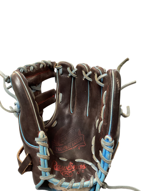 Vist Large View of Product Image Which is Used Rawlings PRO PREFERRED 11.5 BRWN/CB/RED BB/SB Glove RH Throw Brown 11 1/2"