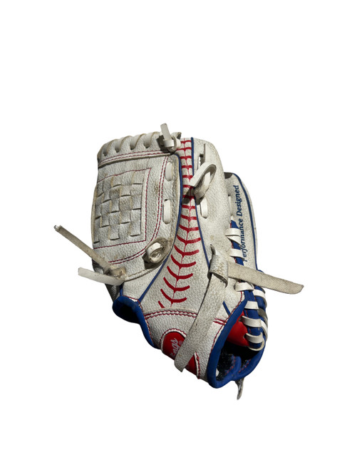 Vist Large View of Product Image Which is Used Rawlings GLOVE BB/SB Glove RH Throw White 9"