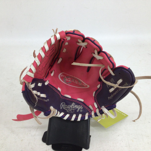 Vist Large View of Product Image Which is Used Rawlings PLAYER SERIES 9IN RHT BB GLOVE BB/SB Glove RH Throw Pink 9"