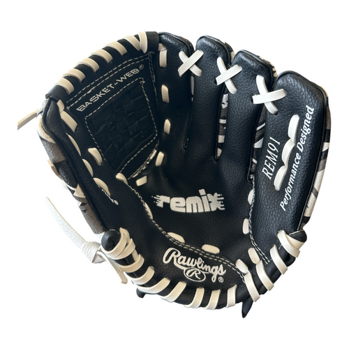 Vist Large View of Product Image Which is Used Rawlings REMIX BB/SB Glove T-ball Black 9"