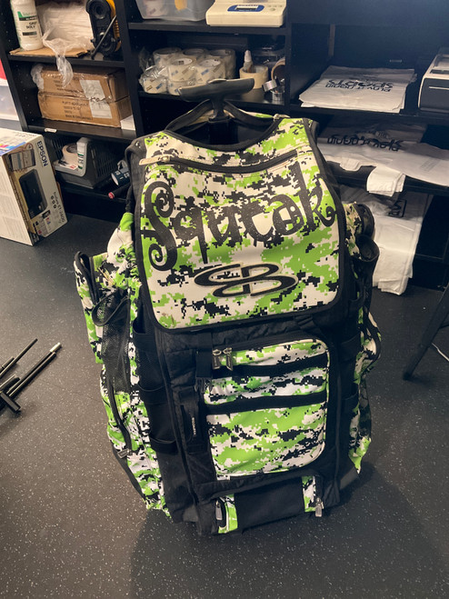 Vist Large View of Product Image Which is Used BoomBah ROLLING EQUIPMENT BAG BB/SB Player Wheeled Bag Green