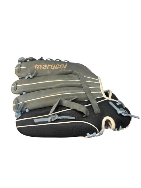 Vist Large View of Product Image Which is Used Marucci CADDO SERIES BB/SB Glove RH Throw Grey 12"