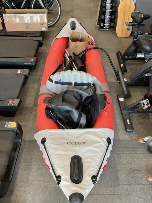 Vist Large View of Product Image Which is Used Intex EXCURSION PRO K1 Kayak Orange 8Ft