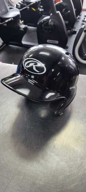 Vist Large View of Product Image Which is Used Rawlings 6 1/4 - 6 7/8 Batting Helmet No Mask Black One Size