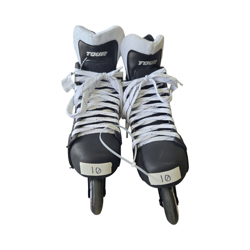 Vist Large View of Product Image Which is Used TOUR FB-225 INLINE SKATES SZ 10 Roller Hockey Skates Grey Senior 10