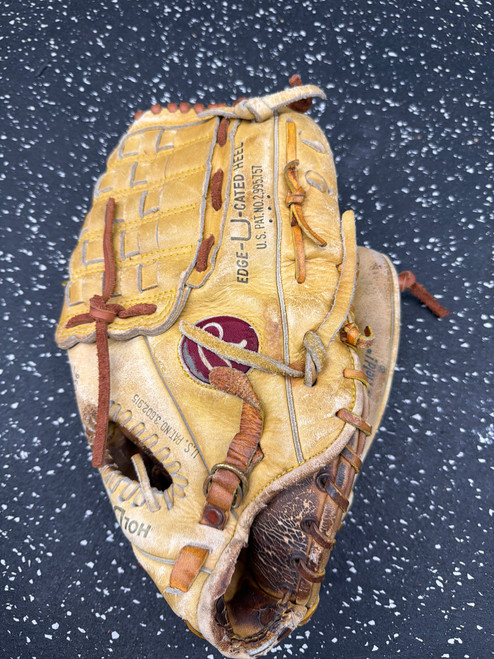 Vist Large View of Product Image Which is Used Rawlings GJF4 BB/SB Glove RH Throw Brown 13"