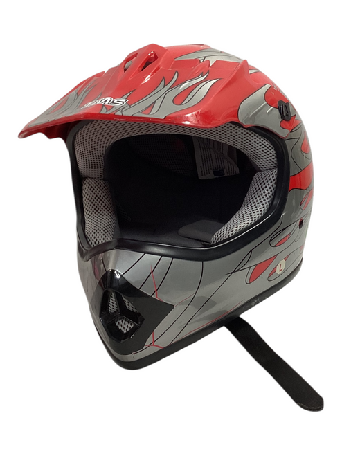 Vist Large View of Product Image Which is Used TMS MOTO HELMET Adult Helmet Red LG