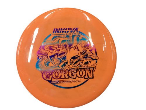 Vist Large View of Product Image Which is Used Innova GORGON Disc Golf Driver Orange