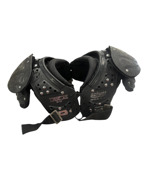 Vist Large View of Product Image Which is Used Schutt DS FLEX FB Shoulder Pads Black MD