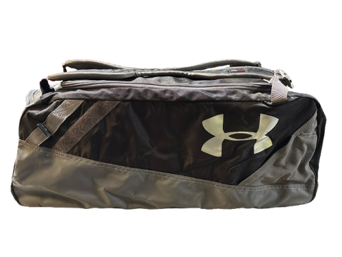 Vist Large View of Product Image Which is Used Under Armour BB/SB DUFFEL BAG BB/SB Player Carry Bag Black And Grey