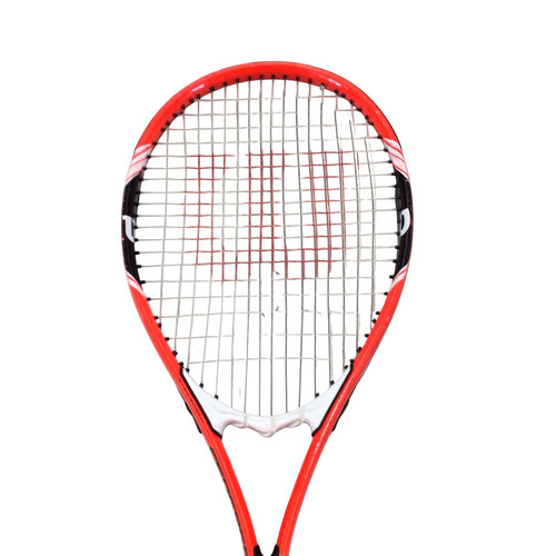 Vist Large View of Product Image Which is Used Wilson FEDERER Adult Tennis Racquet Orange 4 3/8"