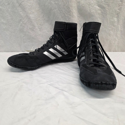 Vist Large View of Product Image Which is Used Adidas Wrestling Shoes Black Senior 7.5