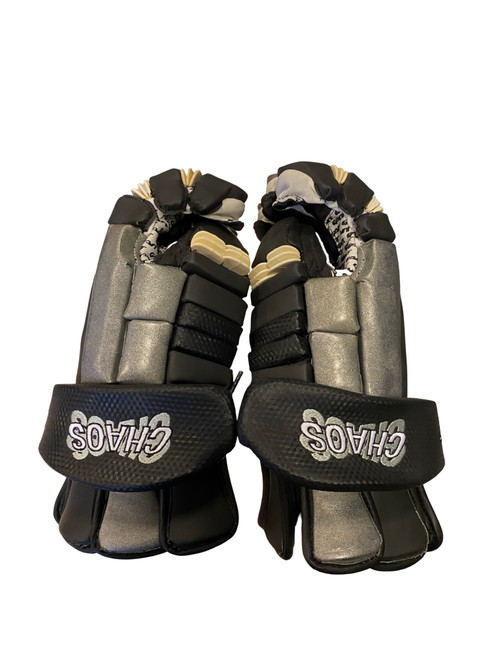 Vist Large View of Product Image Which is Used Gait CHAOS Lacrosse Gloves Mens Grey MD