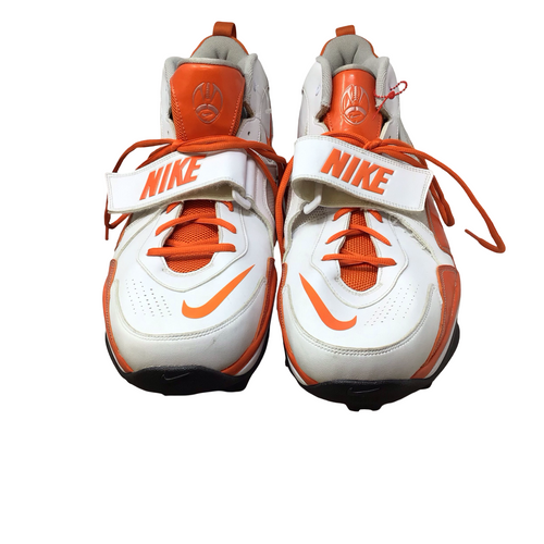 Vist Large View of Product Image Which is Used Nike Adult FB Cleats Orange And White Senior 18