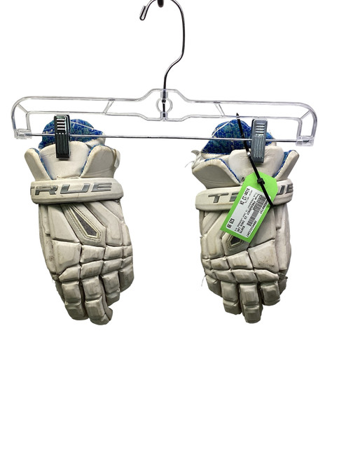 Vist Large View of Product Image Which is Used True FREQUENCY 13 INCH LACROSSE GLOVE Lacrosse Gloves Mens White 13"
