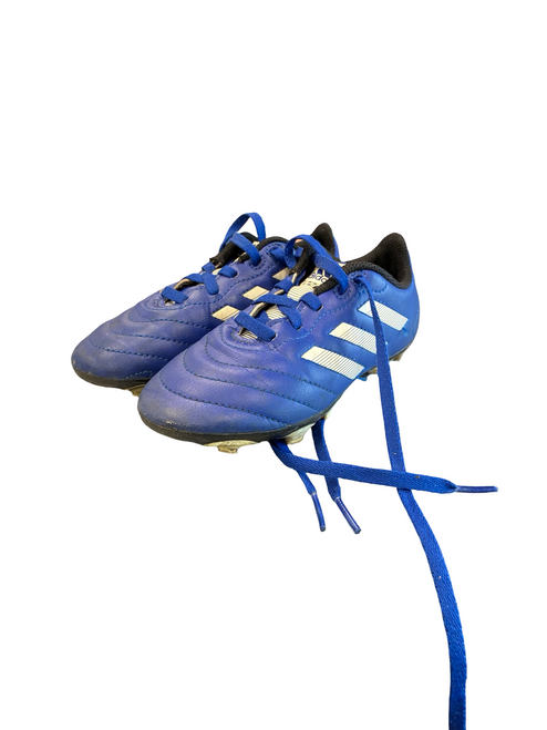 Vist Large View of Product Image Which is Used Adidas Soccer Cleats Royal Blue Youth 12.0