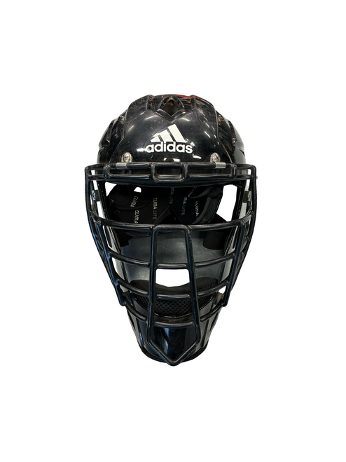 Vist Large View of Product Image Which is Used Adidas CATCHER HELMET MASK Catchers Helmet w/Mask Black S/M