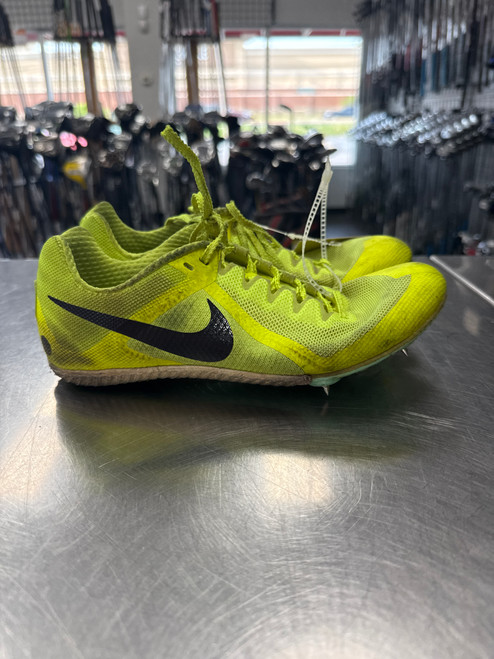 Vist Large View of Product Image Which is Used Nike Track & Field Cleats Adult Optic Yellow Senior 6.5