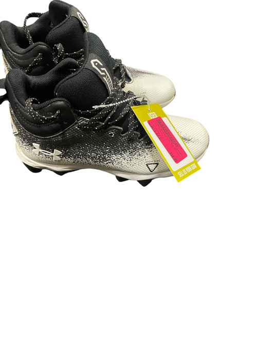 Vist Large View of Product Image Which is Used Under Armour Jr FB Cleats Black And White Junior 03.5