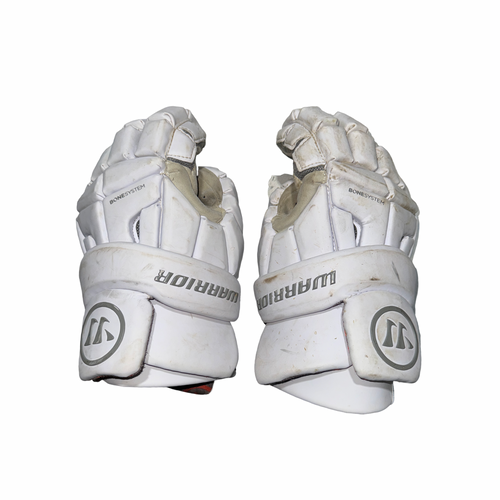 Vist Large View of Product Image Which is Used Warrior WARRIOIR Lacrosse Gloves Mens White SM