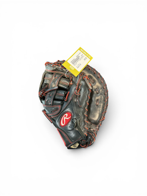 Vist Large View of Product Image Which is Used Rawlings R9YPTFM16B BB/SB First Base RH Throw Black 12"