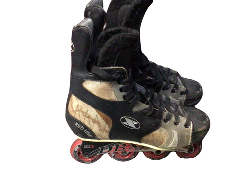 Vist Large View of Product Image Which is Used Reebok RED LINE Senior Rec Fitness Skates Black Senior 12