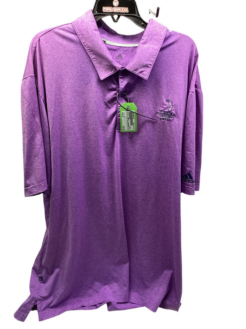 Vist Large View of Product Image Which is Used Adidas PURPLE PINEHURST DRI-FIT GOLF POLO S.S. Golf Shirt M Purple XL